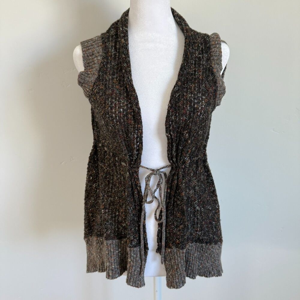 BKE Knit Sleeveless Cardigan Vest Sweater Open Front Women Size M